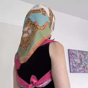 Beautiful Silk Headscarf Fashion Show Clip