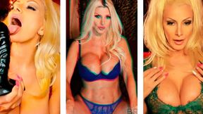 Sexy Blonde Brittany Andrews Pokes Her Pussy and Licks Her Big Tits!
