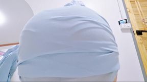 POV: Hijabi Girl With Big Ass Elegant Blue Abaya Tease.