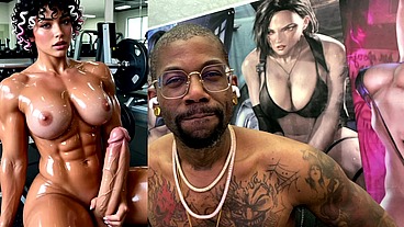 Sweaty Buff Ass Beef Cake Transgender Girl Jerking Off And Cumming All over Herself At The Gym, AI Generated