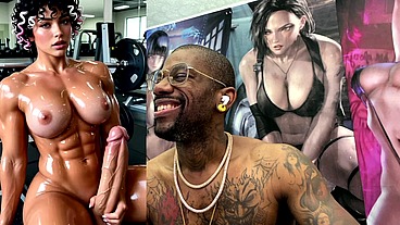 Sweaty Buff Ass Beef Cake Transgender Girl Jerking Off And Cumming All over Herself At The Gym, AI Generated