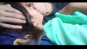 Kissing and Pressing Boobs of Girlfriend