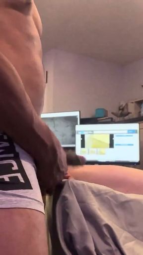 Fucking bareback while watching our videos   Clip 3