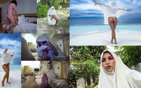 Girl in Burka Cum Walk and Public Pissing