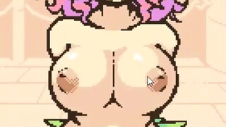 CocoNut Shake [Pixel Hentai game] Huge breast milking on the beach