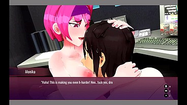 Under Contract [ FEMDOM HENTAI game PornPlay ] Ep.4 creampie my collegue at work !