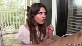 Sexy Teen Jerks Off Boyfriend