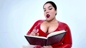 Gooning Therapy Session: POV JOI Latex Goddess edging bare tit worship