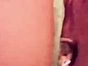 Quick vibrator fuck sneaking at work