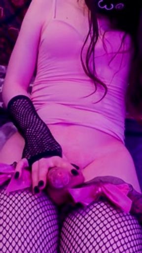 Solo Big dick Trans girl edges with a Fleshlight until she cums 💦🤤 (Full video📼)