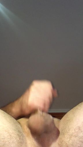 Lazy Handjob of a Small Uncut White Cock.
