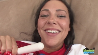 Ivy the Cheerleader Gets Down and Dirty on Pompoms