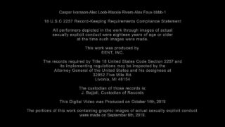 Orgi, korunmasız seks, grup seks, çete seks – üniversite öğrencisi Alec Loob, Alex Faux, Casper Ivarsson ve Maxx Rivers, anal seks