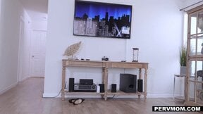 Busty mommy likes to taste her stepson's morning wood