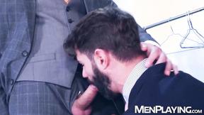 ”Suited Dani Robles tests new model D Dan with intense assfucking”