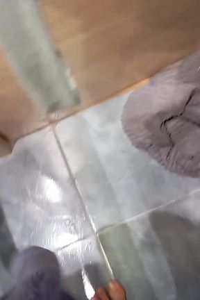 The Dirty Guy Shows You His Flaccid Cock Full of Semen and Cleans the Cumshot From the Previous Vide