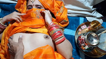 Karwa chauth special Indian cauple honeymoon