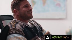 MOMMY&#039;S BOY - A Teacher Gets Caught Fapping By Two Sexy Lesbian Colleague Who Offer Him A Threesome