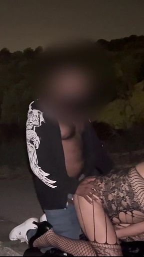 The Black BBC M Fucked on the Street Floor