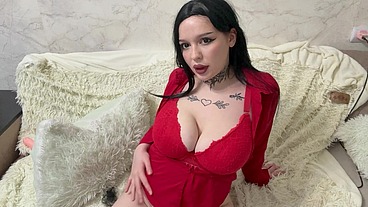 A cute brunette plays with her cute pussy and sucks a rubber dick