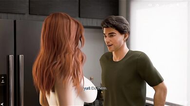 Redhead Lily deep throats that huge cock until her ass is filled with hot cum