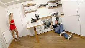 Naughty wife gets a huge cock to drill her nasty holes