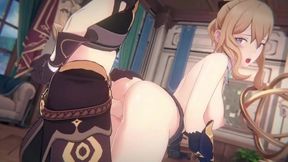 Genshin Impact Anime Porn Yoimiya Getting Creampie and Anal