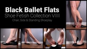 Black Ballet Flats Shoe Fetish Collection IX - Chair, Side & Standing Shoeplay - Kylie Jacobsx - MP4 1080p HD