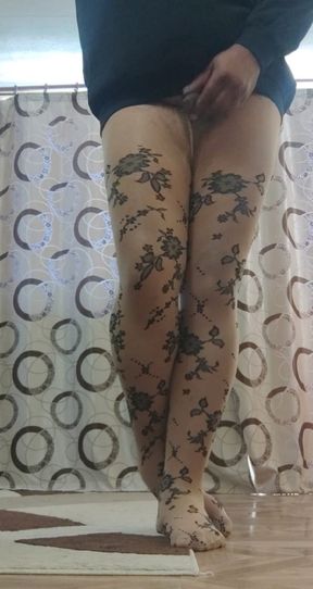 Beautiful pantyhose masturbation