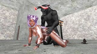 A Horny Shemale Gets Fucked In The Ass By A Furry BBC