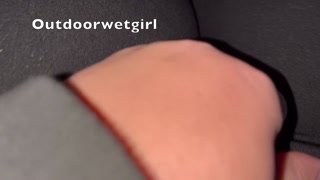 Steaming hot piss accident in cold forest