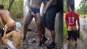 cortei minha cueca e transformei em jockstrap. aproveitei minha folga e fui transar com homens nas trilhas do parque