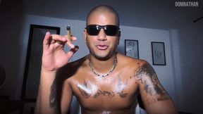 Humiliation session with alpha male gets owned by his big dick