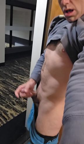 Curious public watcher catches a glimpse of exposed exhibitionist