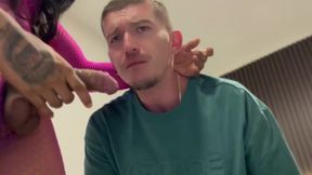 Trans Fucks the Ass with a Dildo and Then You Fuck the Guy's Ass and Fill Him with Milk