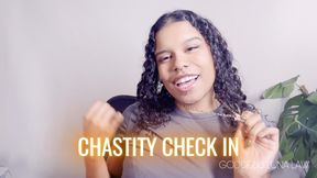 Chastity Check - Ebony Femdom POV