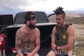JOHNNY HILL & DANTE COLLE fuck raw ON SHOOTING RANGE
