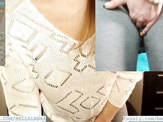 Teacher's squirting in her leggings in the midst of the class while her toy's being controlled