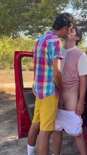 A guy jerking off alone in his car gets a blowjob from a stranger until he cums   Clip 1