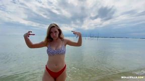 Big Butt Blonde Public Beach Fucking - Molly Pills - Amateur Couple Adventure Porn POV