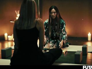 Oriental Tgirl Creampie - Hawt Angels Agatha Vega & May Thai in Transgender Lesbo Futanari Bang
