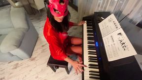 Quenching thirst for BBC &mdash;  Piano Prick's sweet notes harmonize with horny&#x1F975; Milfycalla's primal screams
