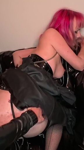 Submissive Goth Gets Fucked by Fetish Dominant