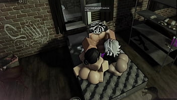 2 Roblox Sluts Take daddy&#039_s cock