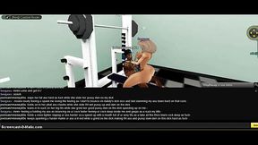 3D Anime Babe Gets Fucked In Virtual Sea Gym Fantasy Game Scene