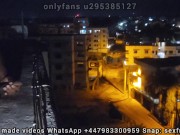 jerking off rooftop cumshot ebony