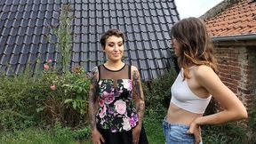 janitor caughts masturbating by 2 flatmates sluts