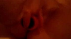 Delectable chubby wife pets her pussy with dildo home alone