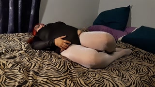 Shiny Human Balloon Belly Inflation