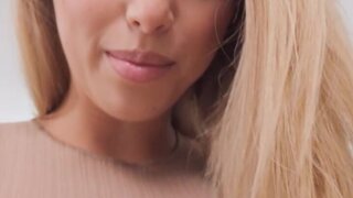 Blonde with a pretty face is going to get rammed hard